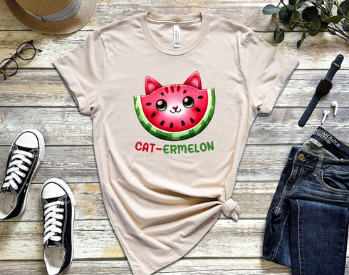 Cat-Ermelon Funny Shirt, Womens Cat Shirt, Cat Lovers Gift, Birthday Gift Shirt, Cute Cats Shirt, Funny Kitten Shirt, Funny Shirts